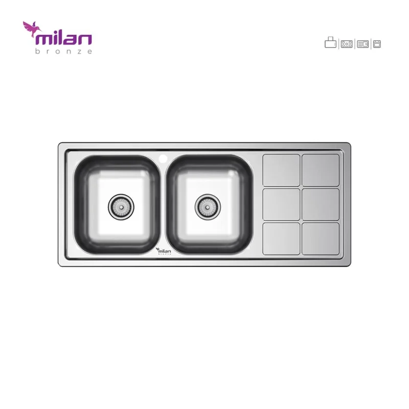 سینک استیل میلان مدل 1018
