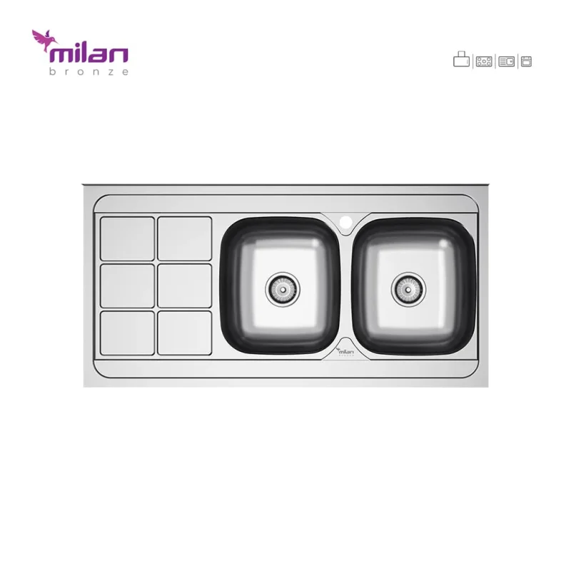 سینک استیل میلان مدل 7013