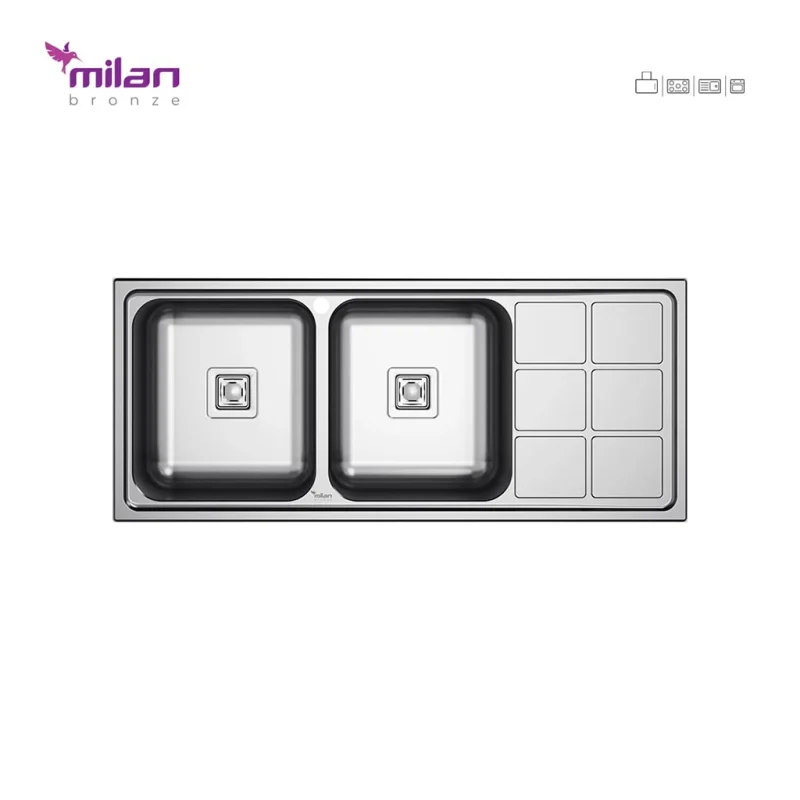سینک استیل میلان مدل 5012